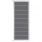C-Wood Tuindeur aluminium wit frame Modular - composiet rock grey (90 x 200 cm)