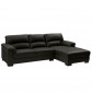 Kuka loungebank Jasmin chaise longue rechts | leer zwart M9812 | 2,50 x 1,70 mtr breed