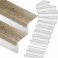 Stepwood Traprenovatie set - 1 kwart draai - 12 treden SPC toplaag Rustiek eiken incl. witte stootborden