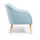 La Forma stoel Lobby | blauw Varese stof met houten poten