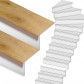 Stepwood Traprenovatie set - 1 kwart draai - 15 treden SPC toplaag Licht eiken incl. witte stootborden