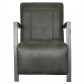 HomingXL Industriële fauteuil Rosetta | leer Colorado grijs 02 | 64 cm breed
