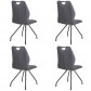 Bo Lundgren Eetkamerstoel - Carlos - leer Vintage zwart - 4 stuks - voorkant