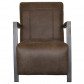 HomingXL Industriële fauteuil Rosetta | leer Colorado bruin 04 | 64 cm breed