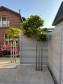 C-Wood Schutting composiet Garda bi-color beige met blank aluminium kader (180 x 180 cm)