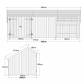 Plus Danmark Multi tuinhuis met dubbele deur/dicht/open 15,5 m2 onbehandeld compleet 248 x 432 x 250 cm