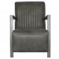 HomingXL Industriële fauteuil Venus | leer Colorado grijs 02 | 66 cm breed