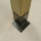 HomingXL Houtverbinding voetstuk - verzinkt en zwart gepoedercoat - 115 x 115 mm