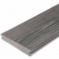 Eva-Last Vlonderplank composiet massief 2,4 x 19 cm driftwood grey schorsmotief (4 mtr) 