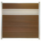 C-Wood Schutting composiet Como teak met blank aluminium kader (180 x 180 cm)