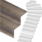 Stepwood Traprenovatie set - 1 kwart draai - 15 treden SPC toplaag Verweerd eiken incl. stootborden