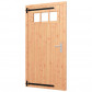 TrendHout opklampdeur met raam LINKSDR. 880 x 1950 (kozijn 1015 x 2020 mm) excl. hang- en sluitw.