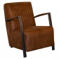 HomingXL Industriële fauteuil Venus | leer Colorado cognac 03 | 66 cm breed