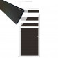 C-Wood Tuindeur aluminium wit frame Mix & Match - composiet antraciet (90 x 180 cm)