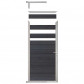 C-Wood Tuindeur composiet Garda antraciet met blank alu kader (90 x 180 cm)