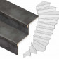 Ekostairs Traprenovatie set - 2 draai - 16 treden PVC toplaag Steen zwart incl. stootborden