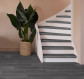 Stepwood Traprenovatie set - 2 kwart draai - 15 treden SPC toplaag Antraciet incl. witte stootborden
