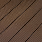 C-Wood vlonderplank composiet 2,1 x 14 cm donker bruin grove ribbel en vlak