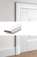 Austria deurlijst BR3 gegrond wit 248,6 x 7 x 1,2 cm (5 lengtes)