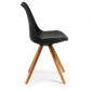 La Forma stoel Lars | zwarte kuipstoel met houten poten
