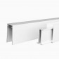 C-Wood Zelfbouw schutting verticaal Rhombus Double wit - wit alu accessoires (170 x 180 cm)