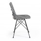 La Forma stoel Atalaia | zwart/wit kunststof gevlochten kuip met metalen poten (set van 2 stuks)