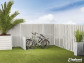 Elephant tuindeur composiet Design Grijs met blank aluminium frame compleet (90 x 180 cm)