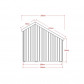 Plus Danmark Fietsenstalling open 5,7 m2 onbehandeld incl dakleer/alu strips 248 x 229 x 250 cm