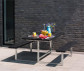 Plus Danmark picknickset vuren geimpregneerd | Basic zwart 160 x 177 x 73 cm