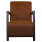 HomingXL Industriële fauteuil Venus | lederlook Missouri cognac 03 | 66 cm breed