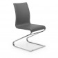 La Forma stoel Zenit | grijs synthetisch leer met verchroomde poot