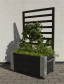 Plus Danmark plantenbak vuren geïmpregneerd | Cubic roomdivider zwart 87 x 50 x 130 cm