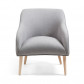 La Forma stoel Lobby | zilvergrijs Varese stof met houten poten