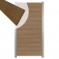 C-Wood Zelfbouw schutting composiet Mix & Match bruinvlam - blank alu accessoires (90 x 180 cm)