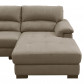 Kuka loungebank Jasmin chaise longue rechts | stof lichtgrijs C822 | 2,50 x 1,70 mtr breed