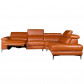Kuka hoekbank Lupine chaise longue rechts | leer oranje M5659 | 2,90 x 2,25 mtr breed