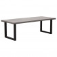 HomingXL Eettafel betonlook | U-poot zwart gepoedercoat staal | 180 x 100 cm | Bladdikte 5 cm