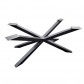 I-Catchers Eettafel ovaal eiken fineer zwart | 240 x 100 x 81 cm | Lang | Kruispoot