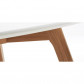 La Forma salontafel Brick | wit afgelakt mdf met poten eikenhout (90 x 90 cm)