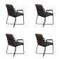 Bo Lundgren Eetkamerstoel - Henry - lederlook Soft antraciet - 4 stuks - voorkant