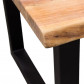 HomingXL Boomstamtafel massief Acacia | U-poot zwart gepoedercoat staal | 180 x 100 cm | Bladdikte 5 cm