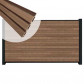 C-Wood Zelfbouw schutting composiet Rhombus Triple bruin gevlamd - zwart alu accessoires (180 x 90 cm)