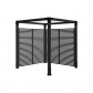 Plus Danmark Houten Pergola - Daylife 5 - Vurenhout gegrond zwart 198 x 198 cm sfeerfoto