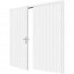 TrendHout Dubbele plaatdeur XL met kozijn - wit - 1200 x 2115 mm incl. beslag