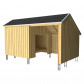Plus Danmark Tuin shelter dicht / open onbehandeld compleet 248 x 432 x 250 cm