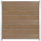 C-Wood Zelfbouw schutting composiet Modular Bruin gevlamd met blank alu accessoires (180 x 180 cm)