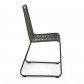 La Forma stoel Meagan | grijs staal met gevlochten polyester touw donkergrijs