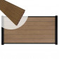 C-Wood Zelfbouw schutting composiet Mix & Match bruinvlam - zwart alu accessoires (180 x 90 cm)
