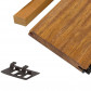 Smaragd Vlonderplank totaalpakket hardhout Merbau 2,1 x 14,5 cm (2,45 mtr) geschaafd voor RVS clips