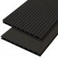 C-Wood Vlonderplank totaalpakket composiet 2,1 x 25 cm - XXL antraciet (4 mtr) grove ribbel en vlak